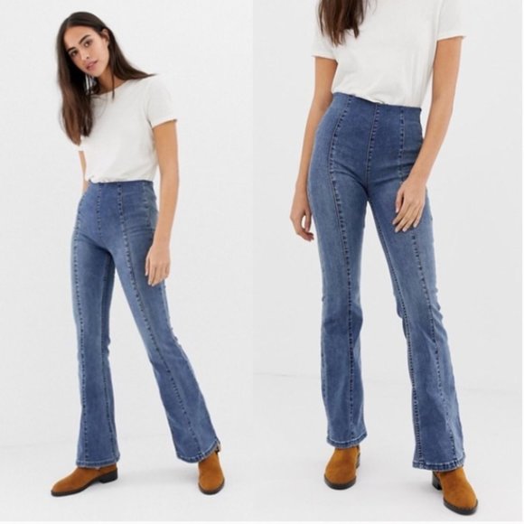 Free People Denim - Free People High Rise Slim Kick Flare Jeans 27